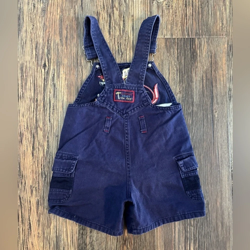 Vtg Clifford the Big Red Dog Saves the Day Shortalls Overalls 3T Blue Dump Truck